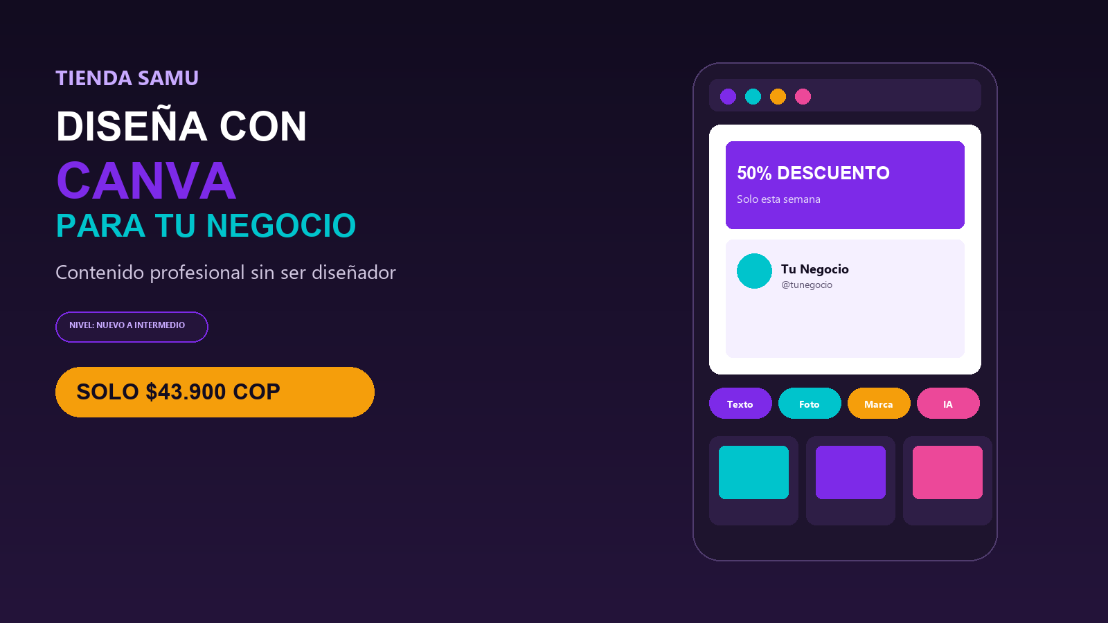 Curso de Canva para negocios: diseña contenido profesional sin ser diseñador